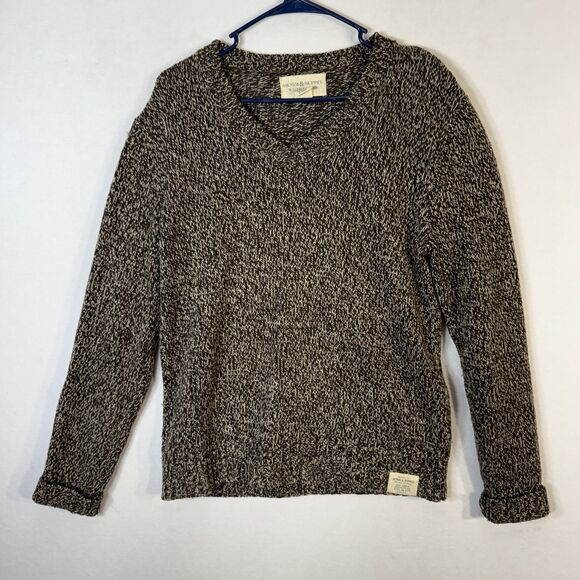 Denim Supply Ralph Lauren Mens M M Speckled Knit V Neck Long Sleeve‎ Sweater